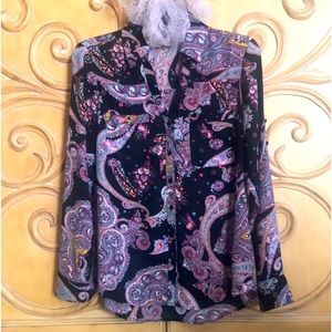 Express Portofino Shirt Black Paisley